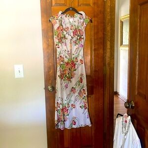 Plenty floral silk slip dress, size 4